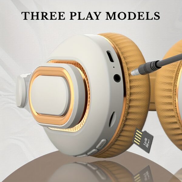 Wireless Headphones With Noise Isolation Feature, Button Volume Control, Capacitive Microphone, 16 Hours Of Playback Time, Suitable For Sports - Made Of Non-waterproof Plastic Material, Foldable Design - Image 4