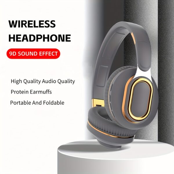 Wireless Headphones With Noise Isolation Feature, Button Volume Control, Capacitive Microphone, 16 Hours Of Playback Time, Suitable For Sports - Made Of Non-waterproof Plastic Material, Foldable Design - Image 11